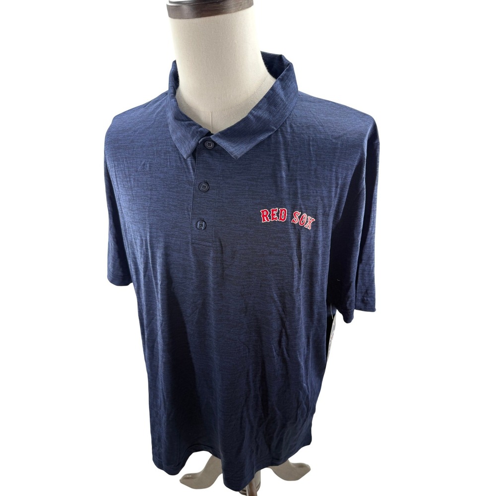 MLB Boston Red Sox Mens Navy Blue Performance Polo Shirt XXL NEW